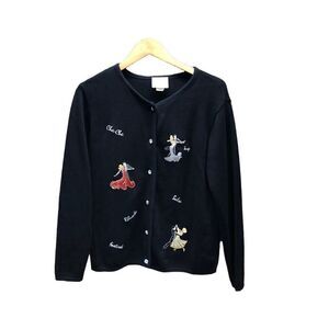 Tia Designs Pompano Beach Florida Dancing Cardigan Size Small (S)